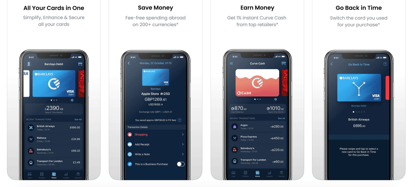Curve Kreditkarte App Store