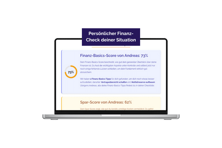 Visuelle Darstellung deiner Finanz-Scores und Ergebnisse
