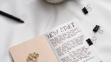 Open notebook with