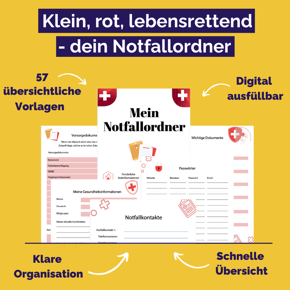 Notfallordner kaufen als PDF-Download – sofort digital ausfüllbar