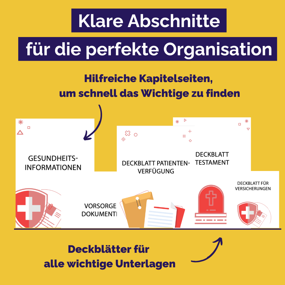 Notfallordner PDF Todesfall – Vorlagen für Testament, Versicherungen und Nachlassregelung