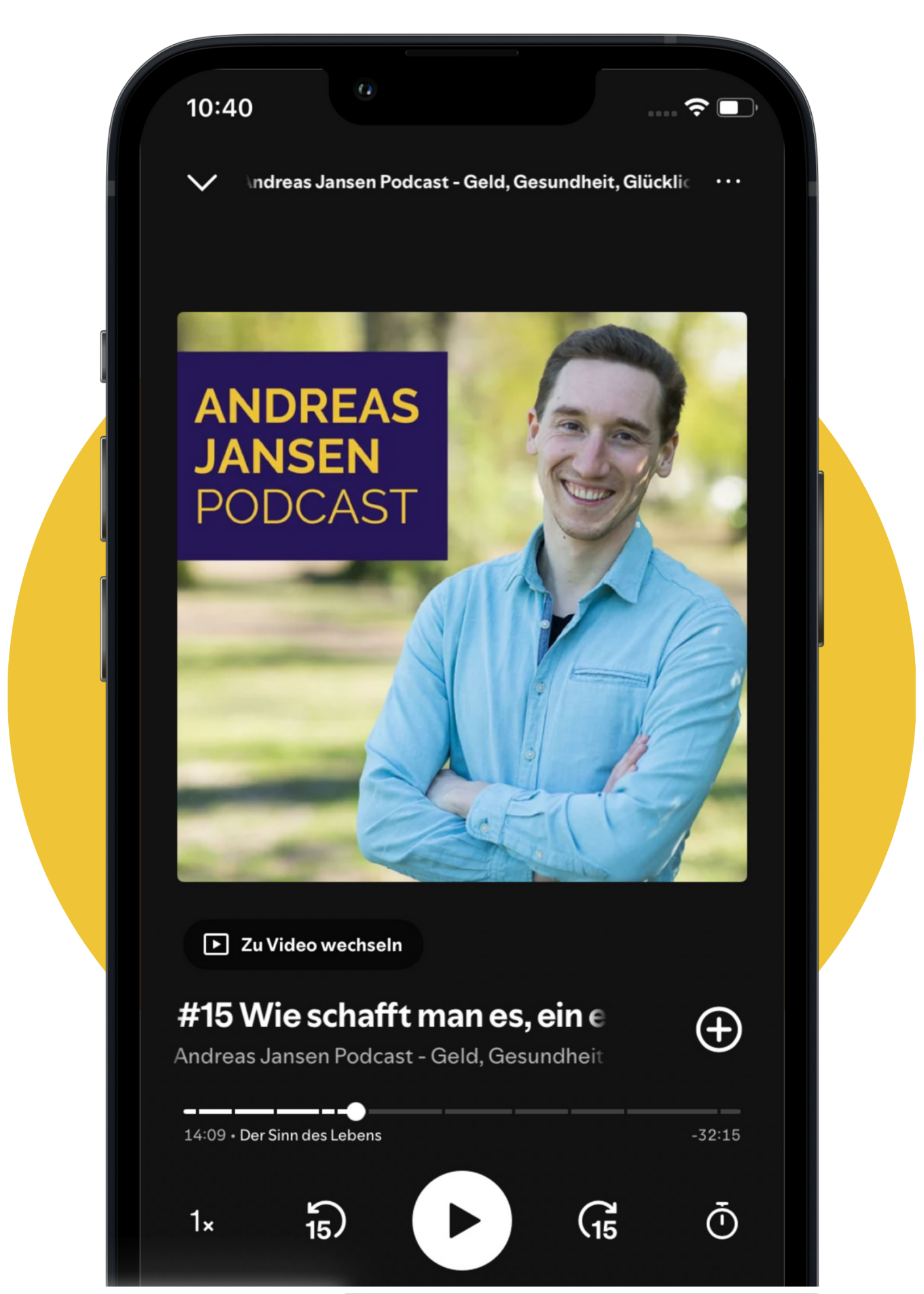 Podcast auf Smartphone