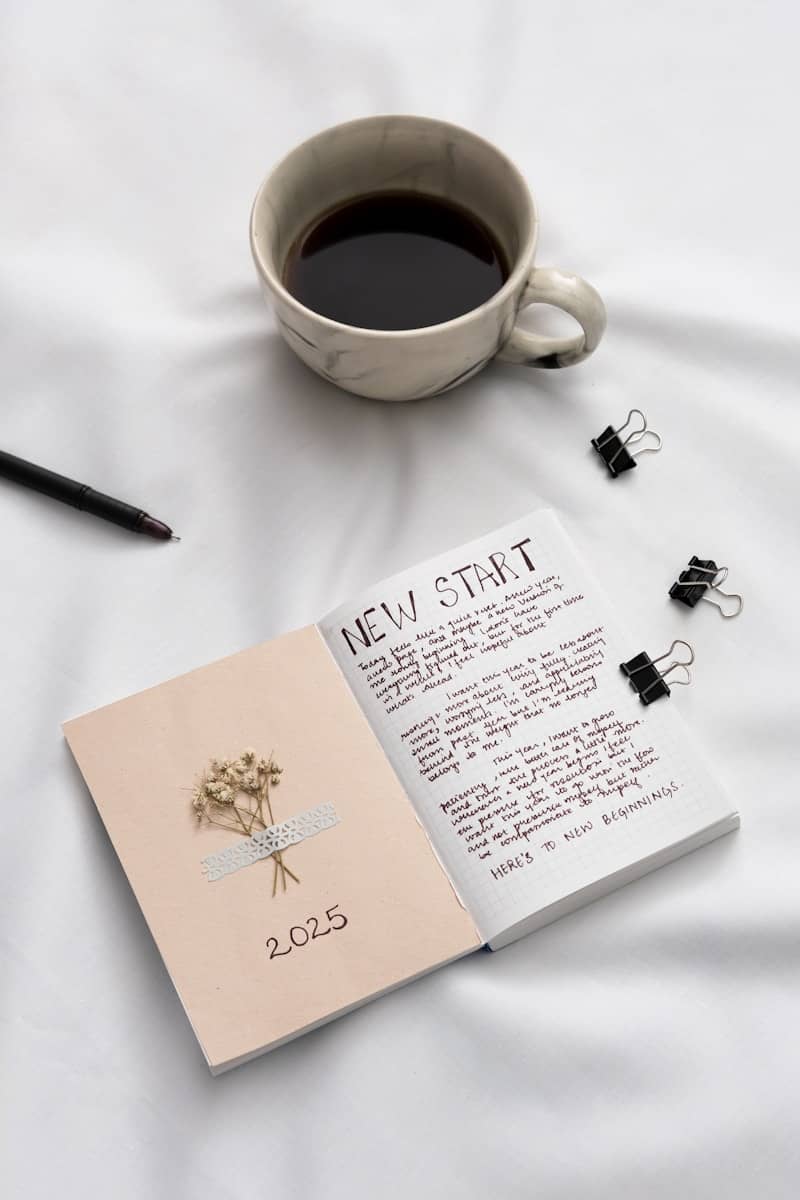 Open notebook with